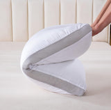 Gioia Casa Bamboo Cooling Pillows Twin Pack - Luxury Plush Down-Like Microfibre Pillows for Bedding - Ultra Soft, Comfy & Breathable Standard Pillows