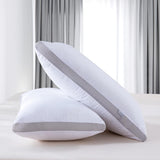 Gioia Casa Bamboo Cooling Pillows Twin Pack - Luxury Plush Down-Like Microfibre Pillows for Bedding - Ultra Soft, Comfy & Breathable Standard Pillows