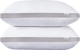 Gioia Casa Bamboo Cooling Pillows Twin Pack - Luxury Plush Down-Like Microfibre Pillows for Bedding - Ultra Soft, Comfy & Breathable Standard Pillows