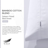 Gioia Casa Bamboo Cotton Blend All Season Bedding Set - White - Double Size