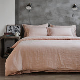 Gioia Casa 100% French Flax Linen Vintage Washed Soft Quilt Cover Set - Pink - King