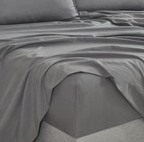 CleverPolly Vintage Washed Microfibre Sheet Set with 2 Pillowcases - Grey - King