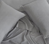 CleverPolly Vintage Washed Microfibre Sheet Set with 2 Pillowcases - Grey - King