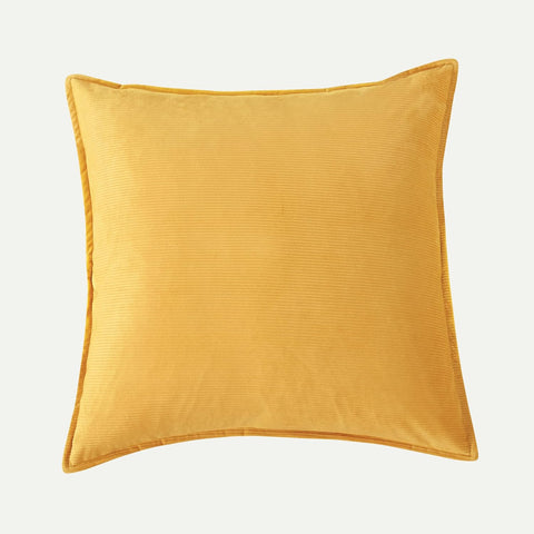 CleverPolly Super Soft Textured Corduroy Velvet European Pillowcase - Mustard Yellow