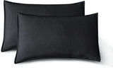 CleverPolly Vintage Washed Microfibre Sheet Set with 1 Pillowcase - Black - King Single