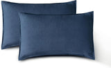 CleverPolly Vintage Washed Microfibre Sheet Set with 1 Pillowcase - Navy - King Single