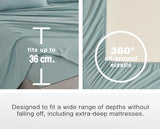 CleverPolly Vintage Washed Microfibre Sheet Set with 1 Pillowcase - Seafoam - King Single