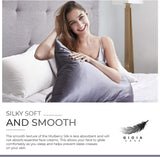 Gioia Casa Luxury Pillowcase - 100% Pure Mulberry Silk on Both Sides - Charcoal