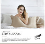 Gioia Casa Luxury Pillowcase - 100% Pure Mulberry Silk on Both Sides - Champagne