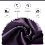 Gioia Casa Luxury Pillowcase - 100% Pure Mulberry Silk on Both Sides - Dark Purple