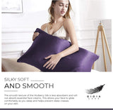 Gioia Casa Luxury Pillowcase - 100% Pure Mulberry Silk on Both Sides - Dark Purple