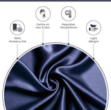 Gioia Casa Luxury Pillowcase - 100% Pure Mulberry Silk on Both Sides - Navy