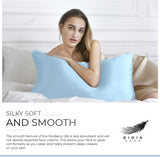 Gioia Casa Luxury Pillowcase - 100% Pure Mulberry Silk on Both Sides - Sky Blue