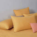 Gioia Casa 100% Jersey Cotton Quilt Cover Set - Yellow - Super King