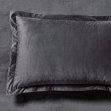 CleverPolly Set of 2 Super Soft Corduroy Velvet Standard Pillowcase - Charcoal