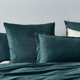 CleverPolly Set of 2 Super Soft Corduroy Velvet Standard Pillowcase - Forest Green