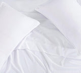 CleverPolly Vintage Washed Microfibre Standard Pillowcases - Set of 2 Luxurious Standard Pillow Covers - White