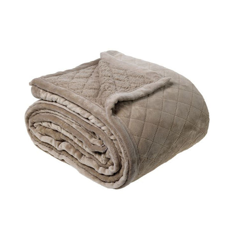 Bianca Mansfield Blanket Taupe (Also Known as Silver Grey) Queen/King