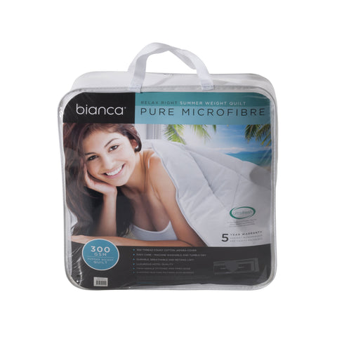 Bianca 300GSM Relax Right Summer Microfibre Quilt Queen