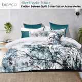 Bianca Sherbrooke White Cotton Sateen Quilt Cover Set King