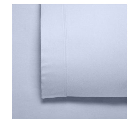 Bianca Fletcher Flannelette Cotton Sheet Set Steel Blue Queen