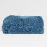 Hotel Living Long Hair Faux Fur Throw Rug Bonnie Blue