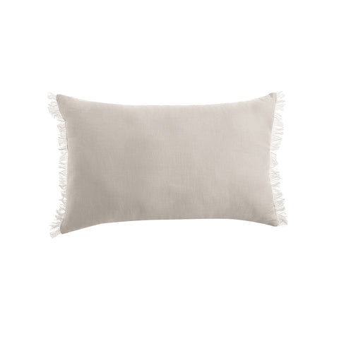 Vintage Design Homewares Natural French Linen Filled Cushion Oblong - 35cm x 55cm