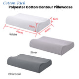 Accessorize Charcoal Cotton Rich Contour Pillowcase 40x60x12cm