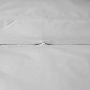 Accessorize Grey 400TC Grey Bamboo Cotton Double Stitched Quilt Cover Set Queen