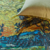 Van Gogh Evening Twilight Ochre Cotton Sateen Quilt Cover Set King