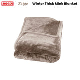 J Elliot Home 800GSM Luxury Winter Thick Mink Blanket Beige King