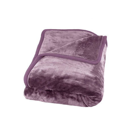 J Elliot Home 800GSM Luxury Winter Thick Mink Blanket Grape King