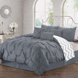 J Elliot Home 6 Pcs Ella Grey Comforter Set Single