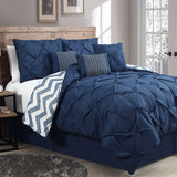 J Elliot Home 6 Pcs Ella Navy Comforter Set Single