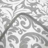 Jane Barrington Grey & White Lightly Quilted Jacquard Reversible Coverlet Set Queen