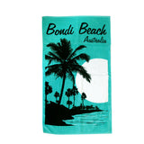 Aqua Blu Bondi Beach Aqua 100% Cotton Beach Towel 80 x 150 cm