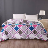 Ramesses Square 1 Pc Printed Sherpa Comforter Queen