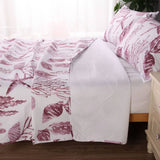 Ramesses Coast Pink 3 Pcs Bamboo Blend Ultrosonic Reversible Comforter Set Queen