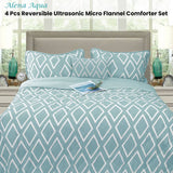 Ramesses Alena Aqua 4 Pcs Ultrasonic Comforter Set King