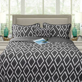 Ramesses Alena Charcoal 4 Pcs Ultrasonic Comforter Set Queen