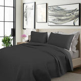 Shangri La 2000TC Charcoal Cooling Embroidered 3 Pcs Comforter Set Queen