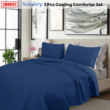 Shangri La 2000TC Nobility Cooling Embroidered 3 Pcs Comforter Set Queen