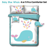 Ramesses Baby Blue Whale Kids Advventure 5 Pcs Comforter Set Double