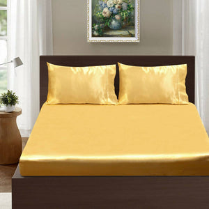 Ramesses Casablanca Satin Fitted Sheet Combo Set Gold King