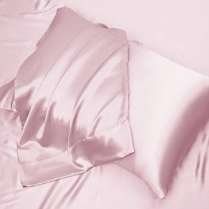 Ramesses Casablanca Satin Fitted Sheet Combo Set Tea Rose Queen