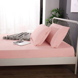 Ramesses 1000TC Linen Bamboo Fitted Sheet Combo Set Dusty Pink King