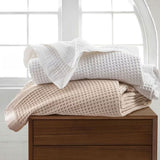 Logan and Mason Linen 100% Cotton Waffle Blanket Queen/King