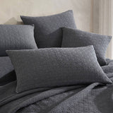 Platinum Collection Kayo Charcoal 100% Cotton Coverlet Single/Double