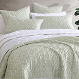 Logan and Mason Shelby Sage Cotton Rich Quilted Coverlet Set Single/Double