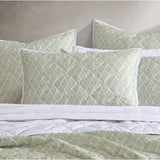 Logan and Mason Shelby Sage Cotton Rich Quilted Coverlet Set Queen/King